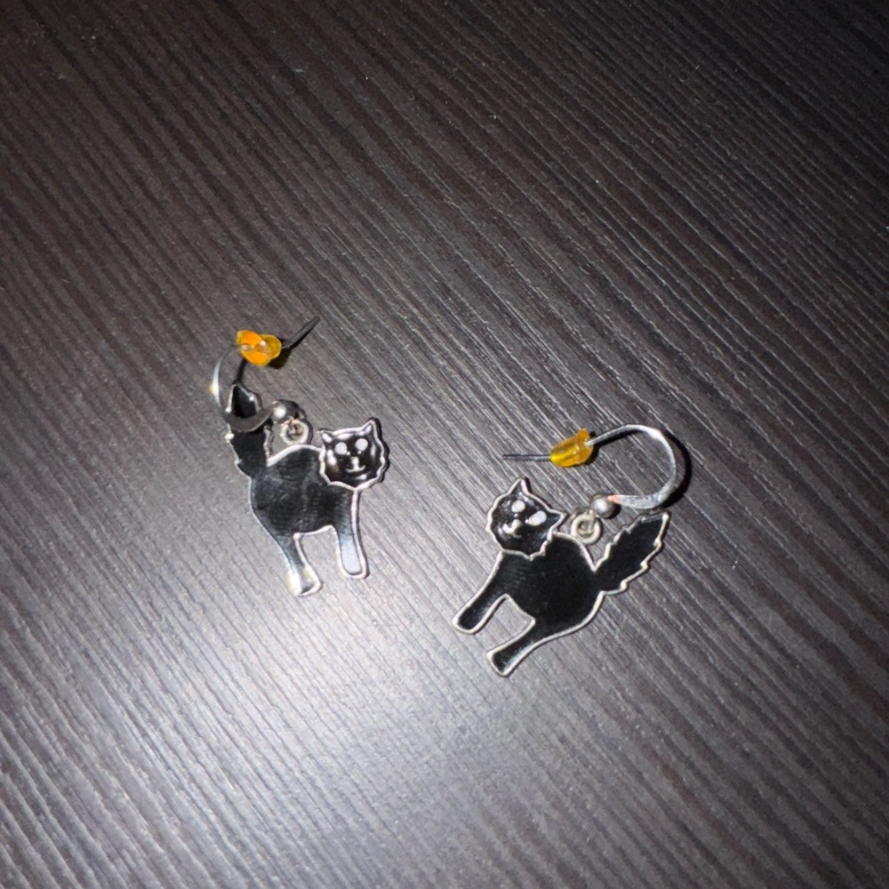 Black Cat Earrings